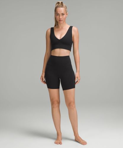 lulu Align V-Neck Bra Light Support, A/B Cup Diamond