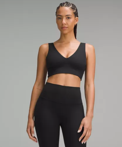 lulu Align V-Neck Bra Light Support, C/D Cup Diamond