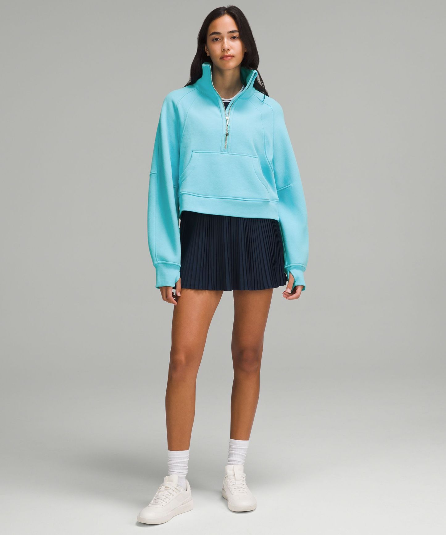 Scuba Oversized Funnel-Neck Half Zip