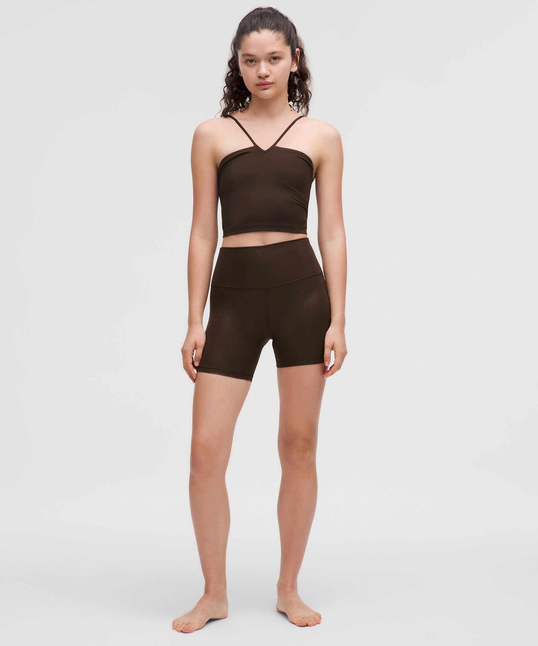 lulu Align High-Rise Ribbed Short 6" Shine