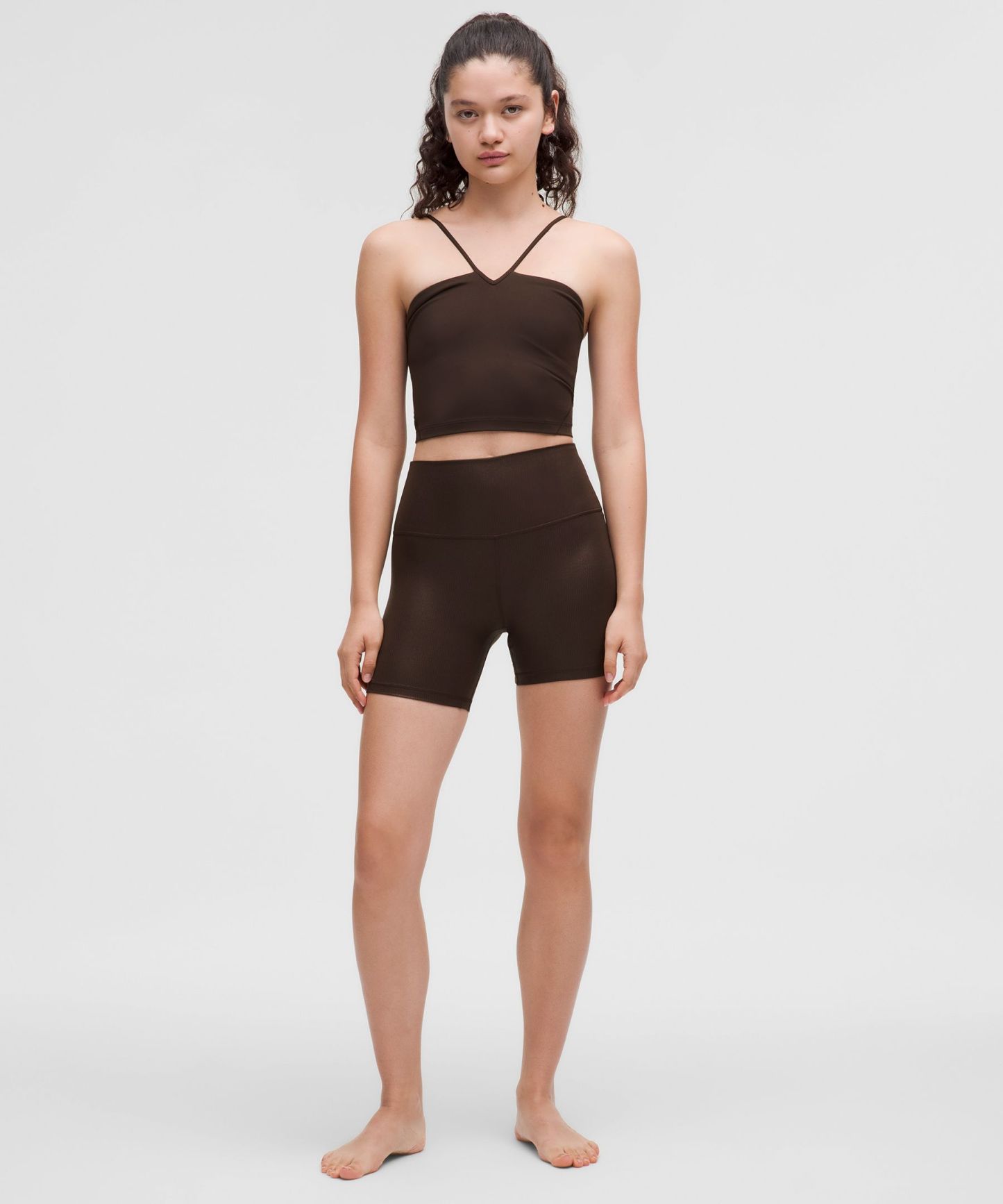 lulu Align High-Rise Ribbed Short 6" Shine