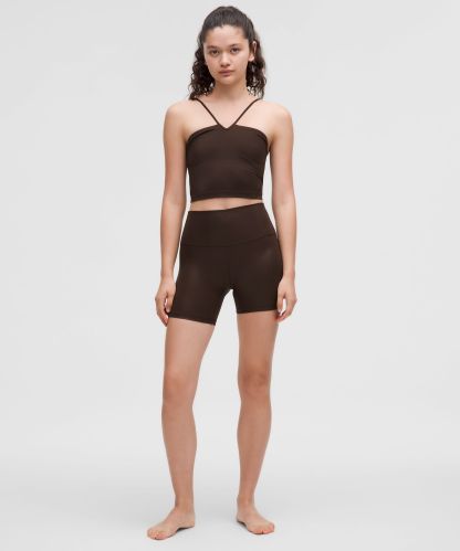 lulu Align High-Rise Ribbed Short 6" Shine