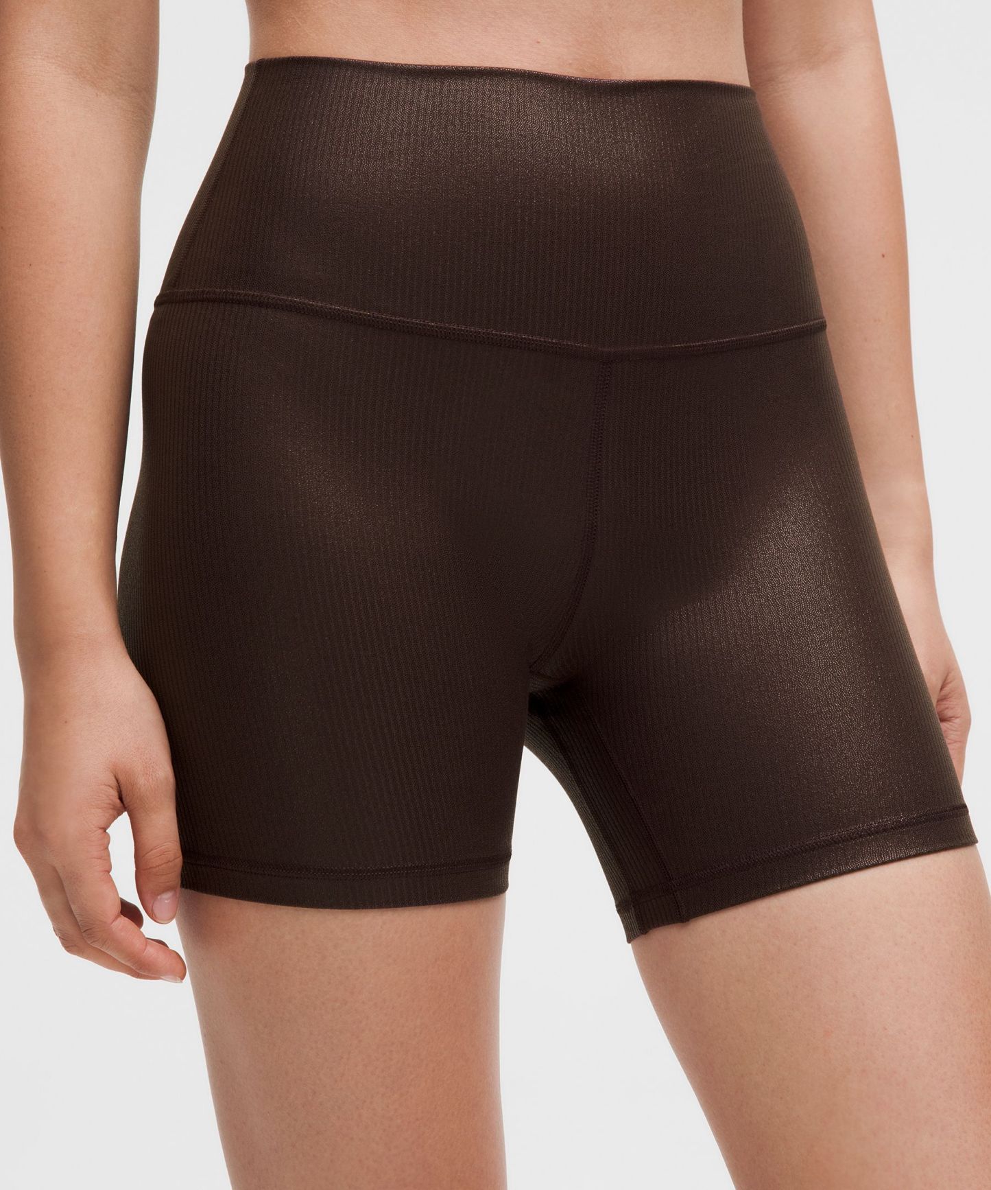 lulu Align High-Rise Ribbed Short 6" Shine