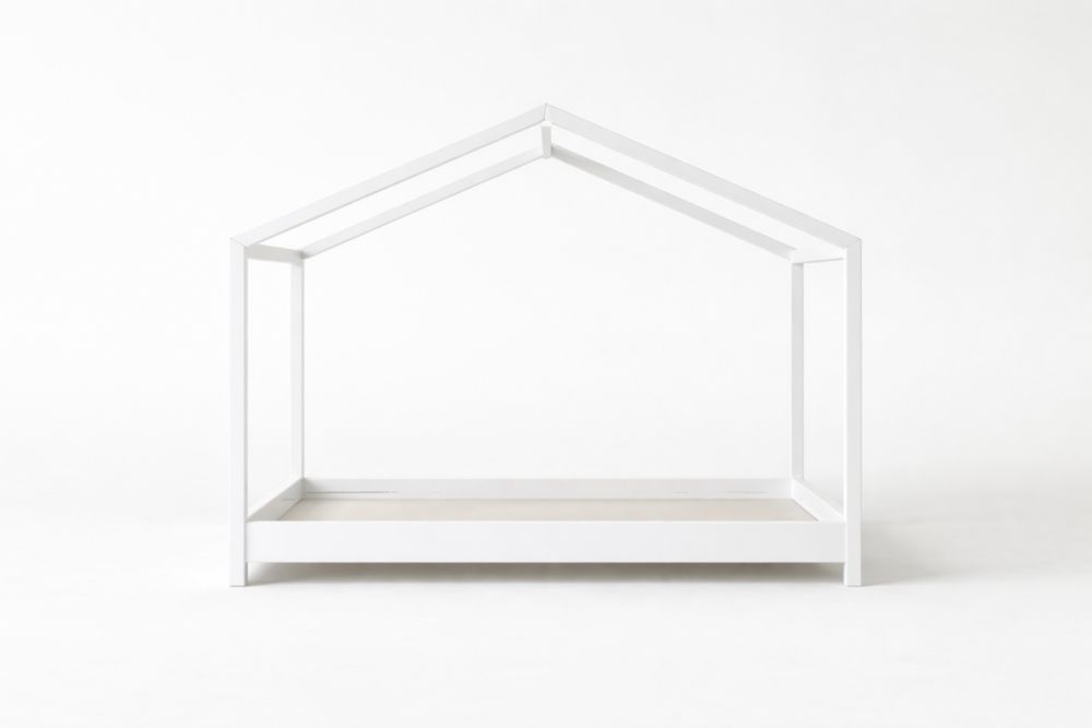 Letto a casetta in Acciaio bianco per bambini 200x100x150 cm