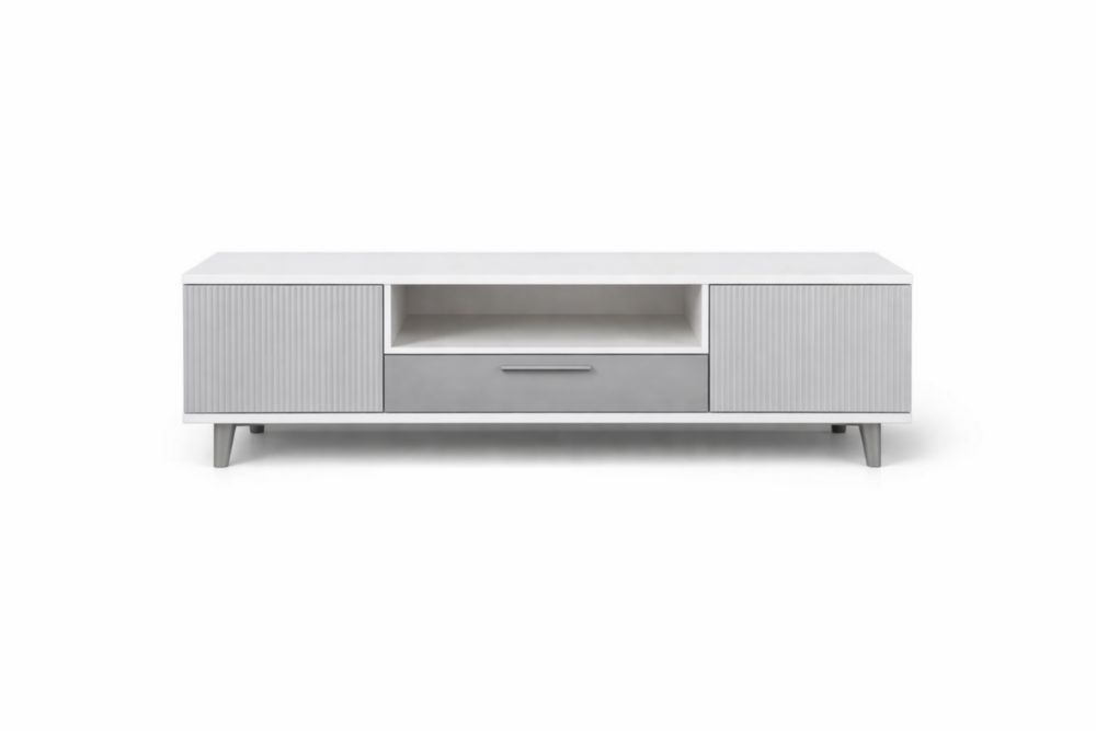 Mobile TV in MDF Bianco/Grigio 120x40x50 cm