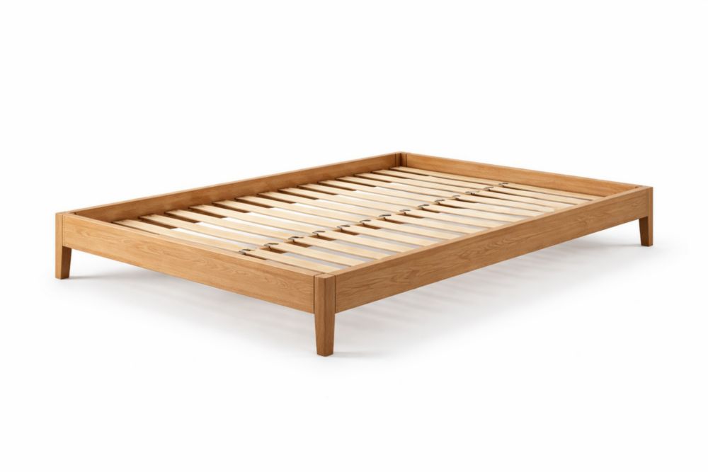 Letto in legno massello di rovere matrimoniale