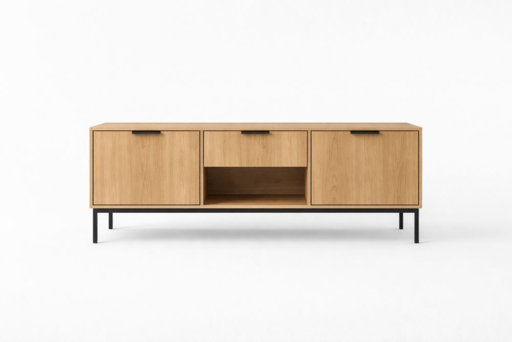 Mobile TV in MDF Rovere Alluminio 150x40x60 cm