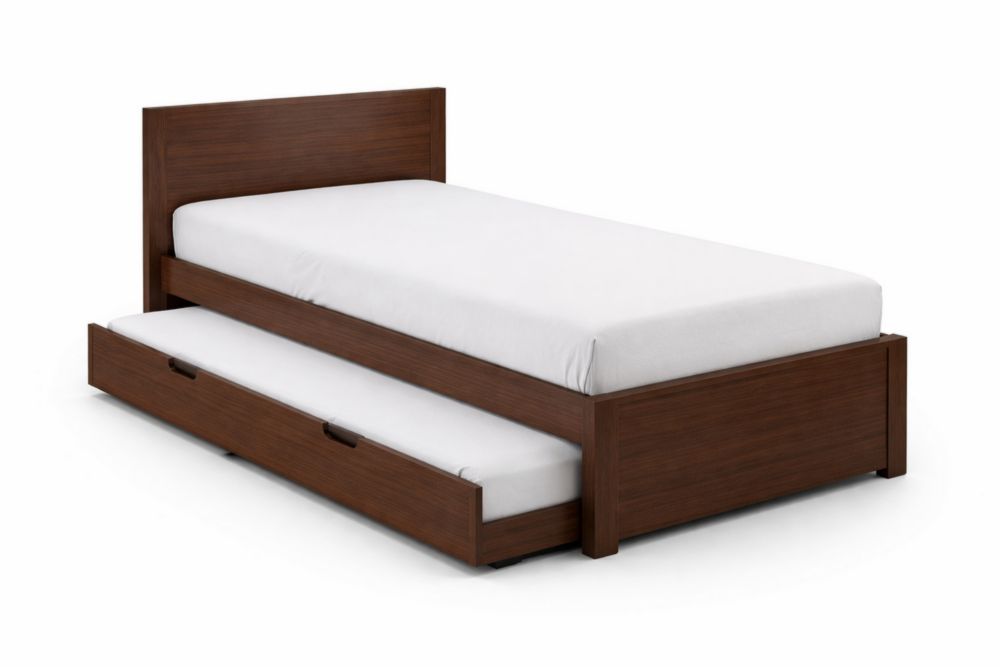 Letto in legno massello con letto estraibile, colore marrone 200x100 cm(Lu x L)