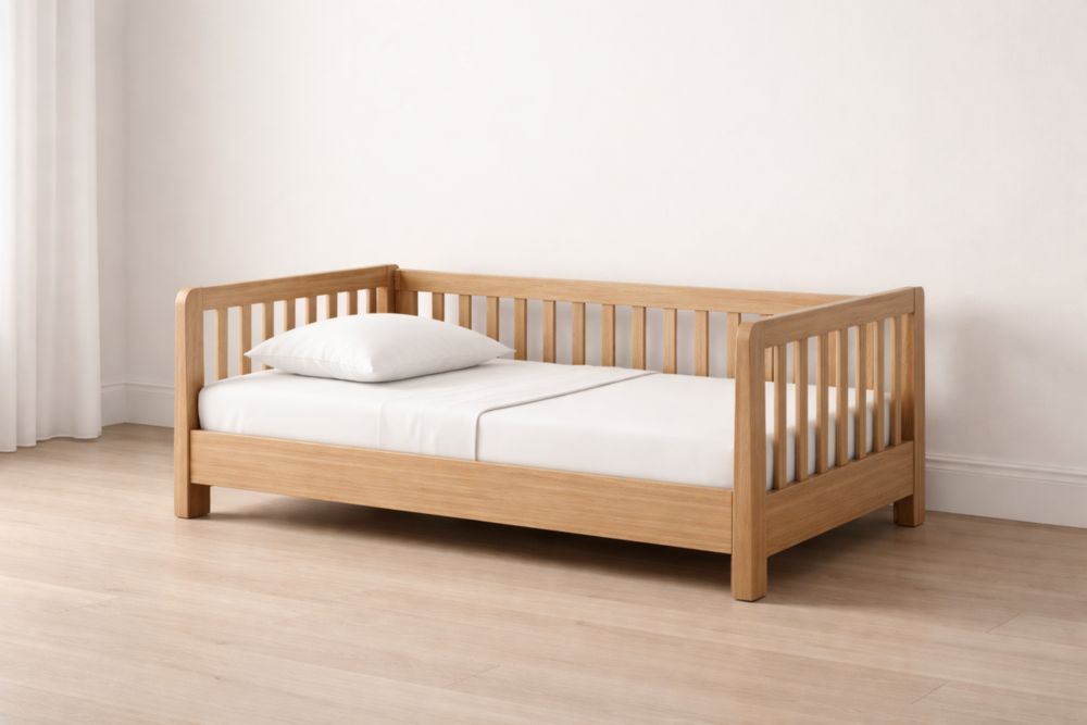 Letto in Legno Massello con Materasso e Cuscino 160x80 cm(Lu x L)