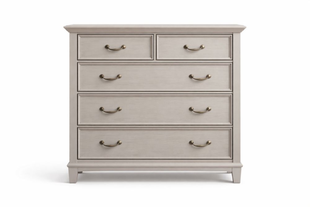 Cassettiera in Legno Massello con Cinque Cassetti