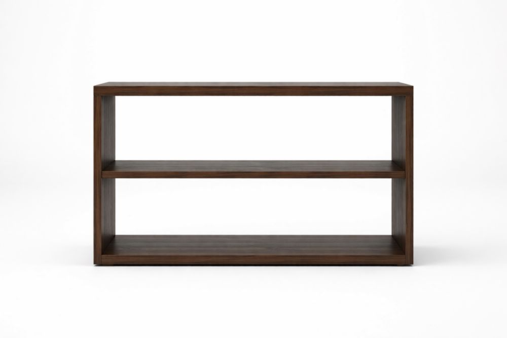Libreria rettangolare in legno massello marrone
