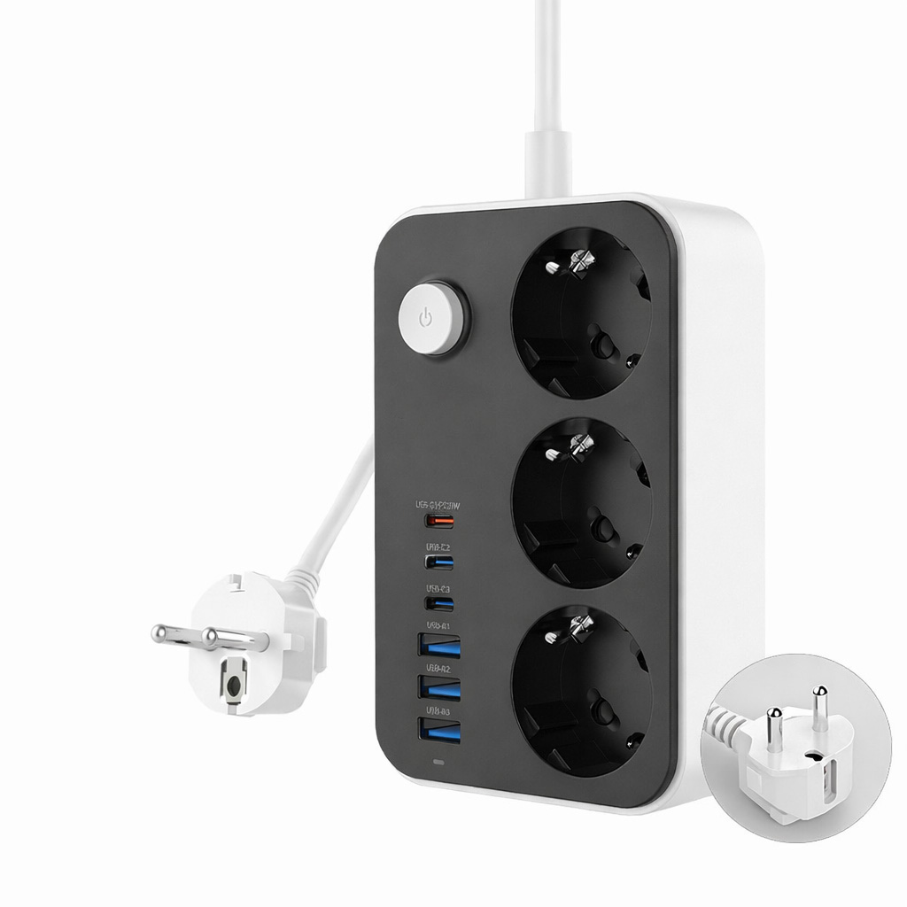 Schuko Mehrfachsteckdose mit USB