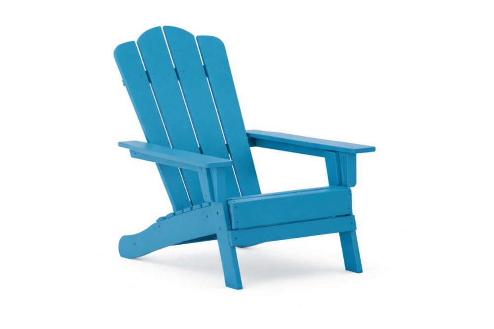 Chaise Adirondack en bois composite Bleu 88 cm x 75 cm x 92 cm