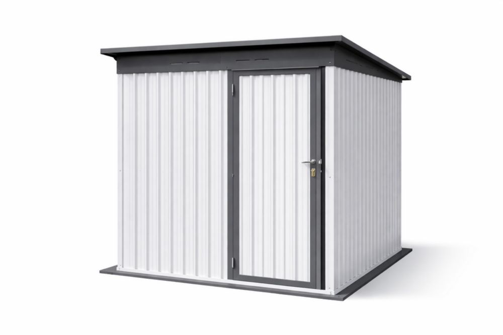 Abri de jardin en acier ondulé Blanc