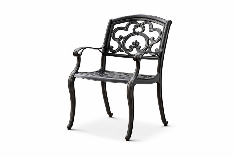 Chaise de jardin en aluminium noir
