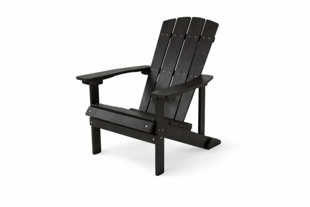 Chaise Adirondack en bois composite Noir 75x80x90 cm