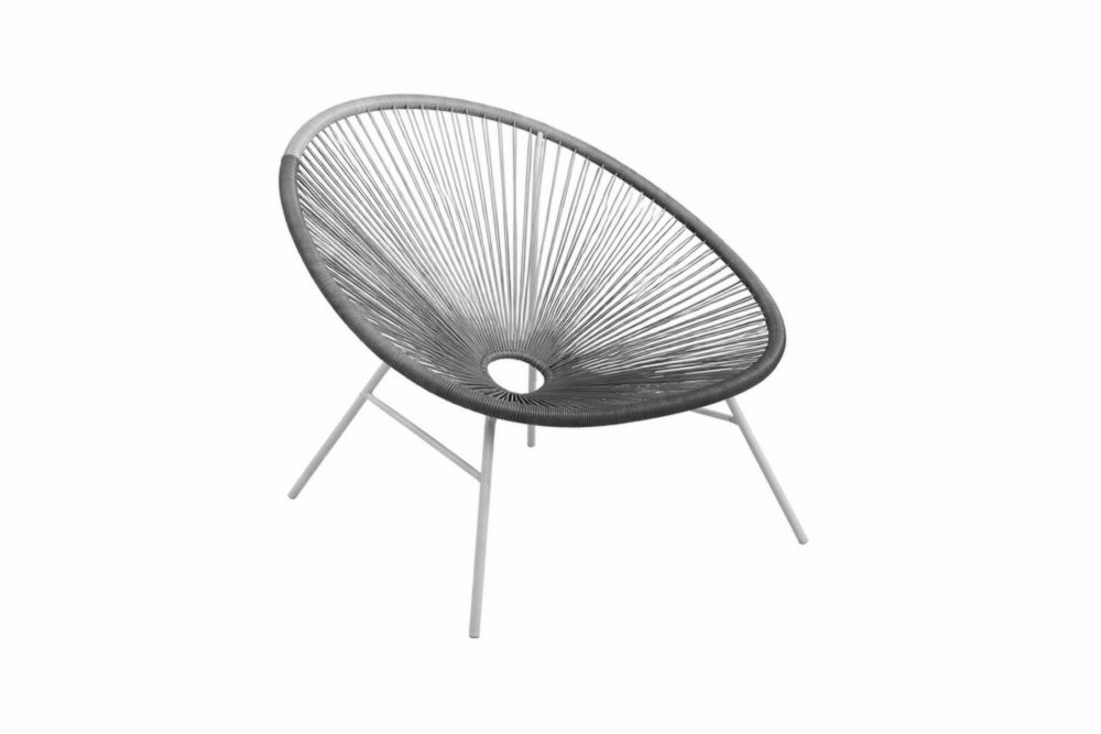 Chaise de jardin en Acier galvanisé avec assise en polyéthylène Gris
