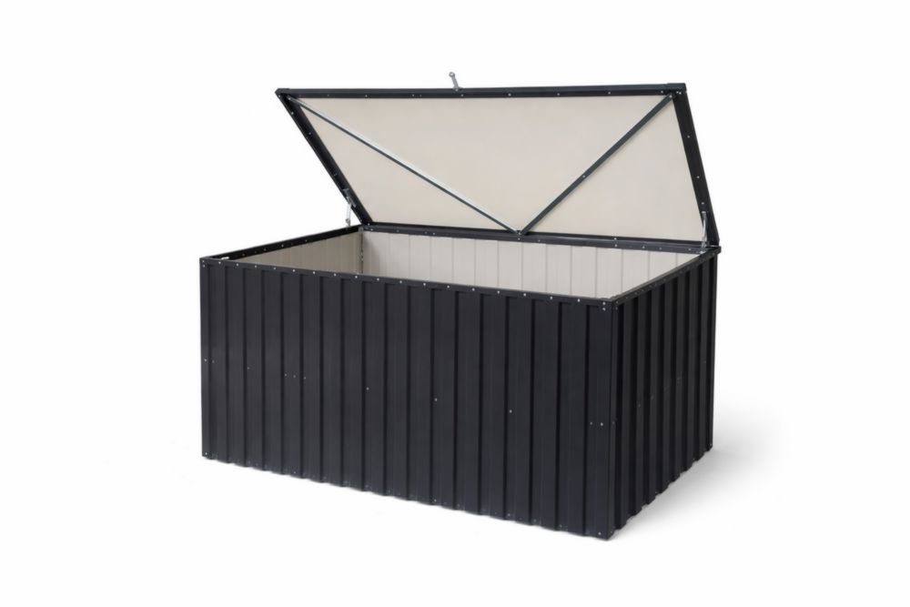 Coffre de rangement Acier galvanisé extérieur noir 120x60x60 cm