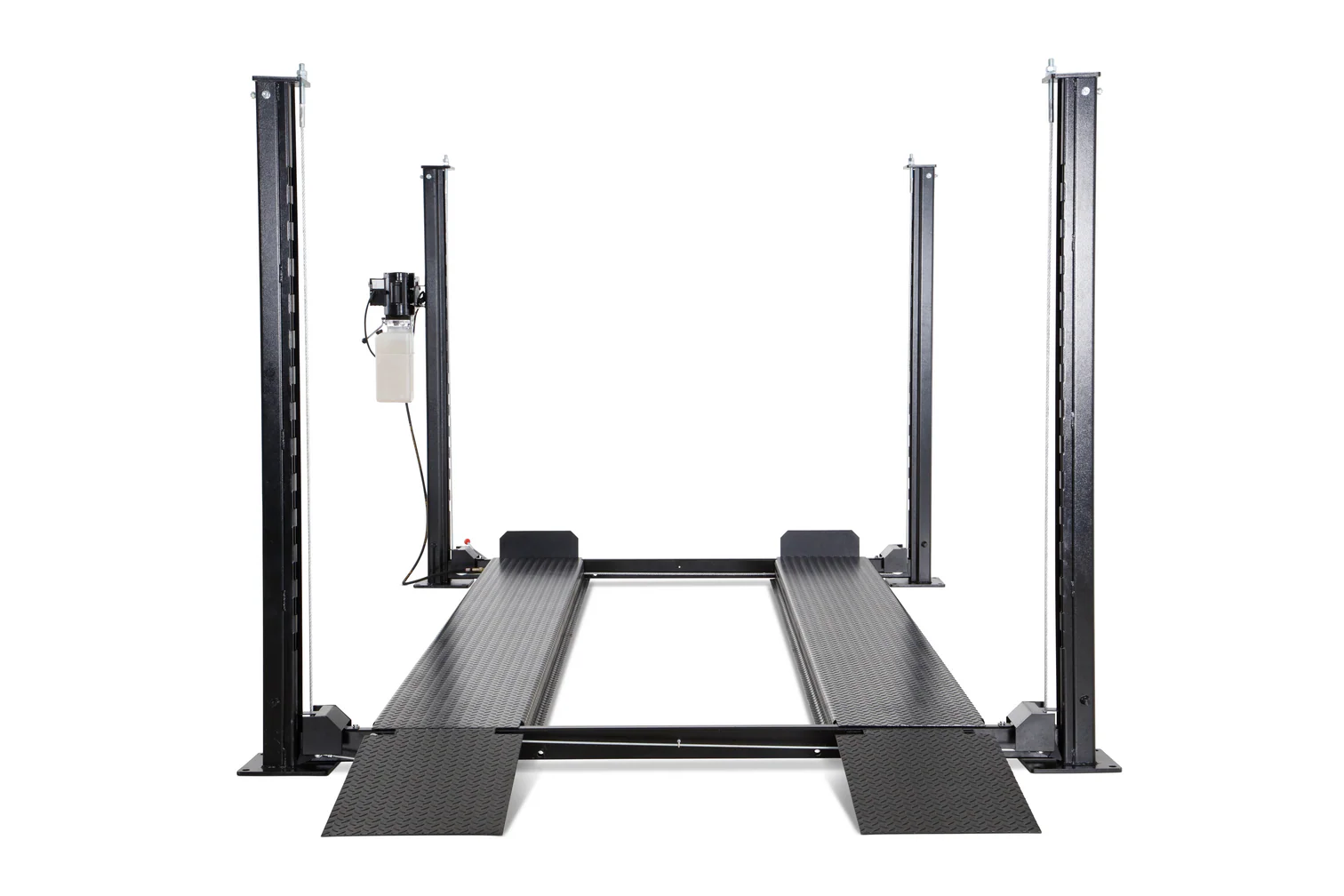 HyperLift 4-Post Car Lift – 9,000 lb Capacity, Halo Series Walk-Through, In Stock