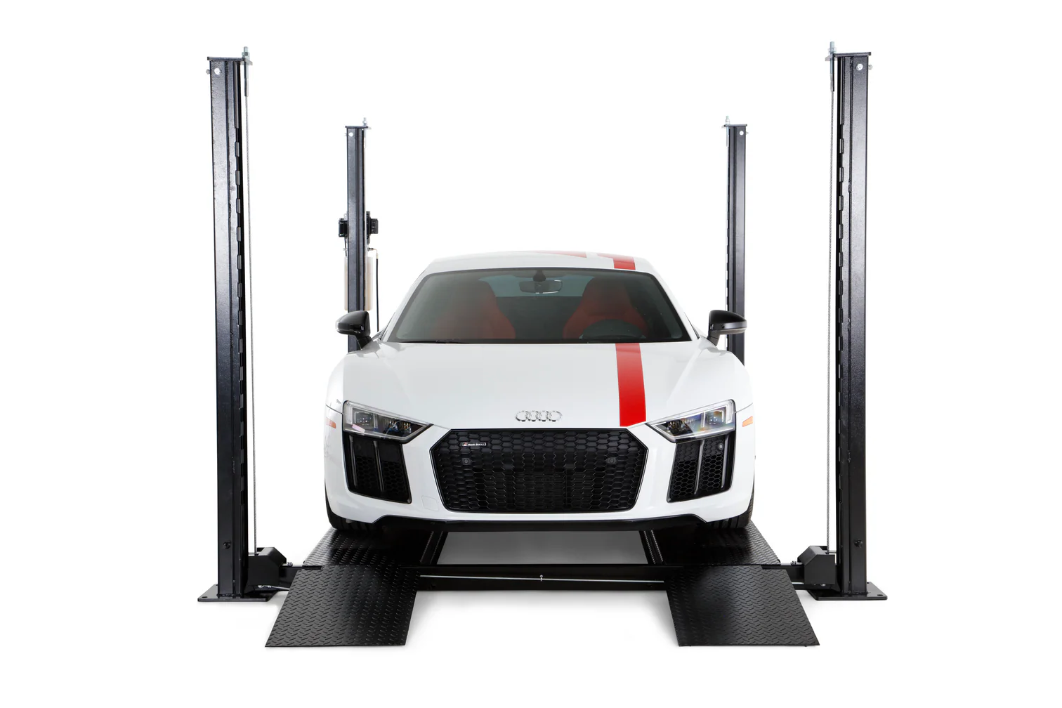 HyperLift 4-Post Car Lift – 9,000 lb Capacity, Halo Series Walk-Through, In Stock