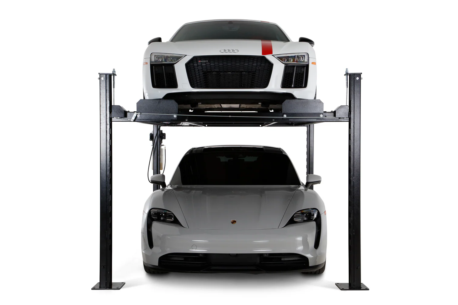 HyperLift 4-Post Car Lift – 9,000 lb Capacity, Halo Series Walk-Through, In Stock