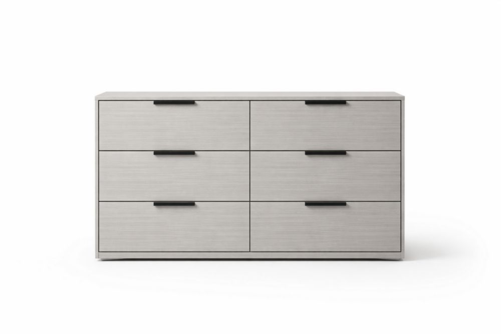 Cassettiera in Legno MDF con 6 Cassetti Grigio-Arclivano