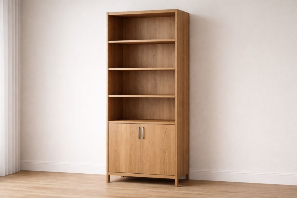 Libreria in Legno MDF Rovere Chiaro 180x80x30 cm