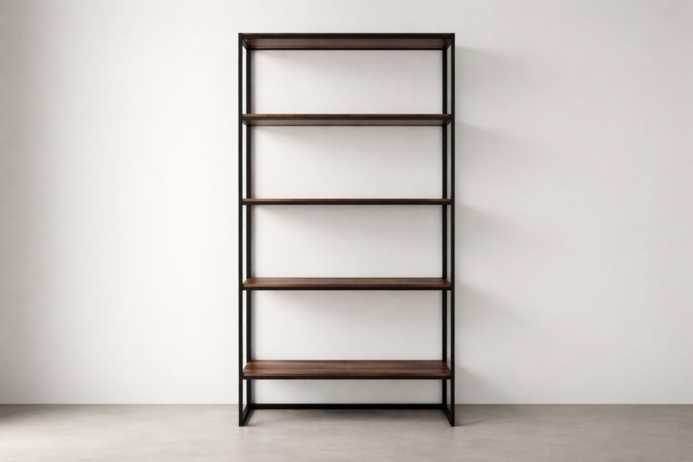 Libreria in legno massello e Alluminio