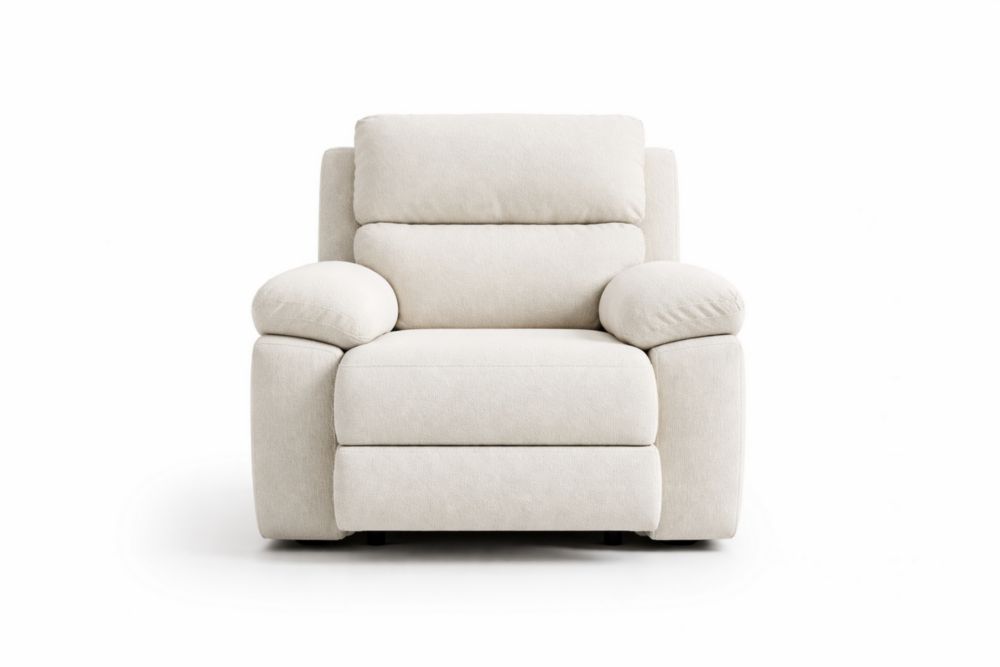 Poltrona reclinabile in tessuto beige