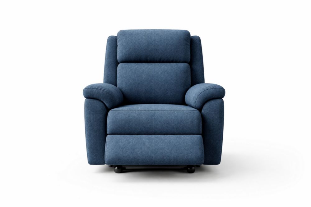 Poltrona reclinabile tessuto poliestere Blu