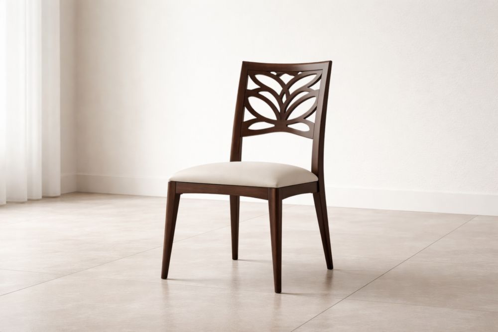 Sedia da Pranzo in Legno con Seduta Imbottita