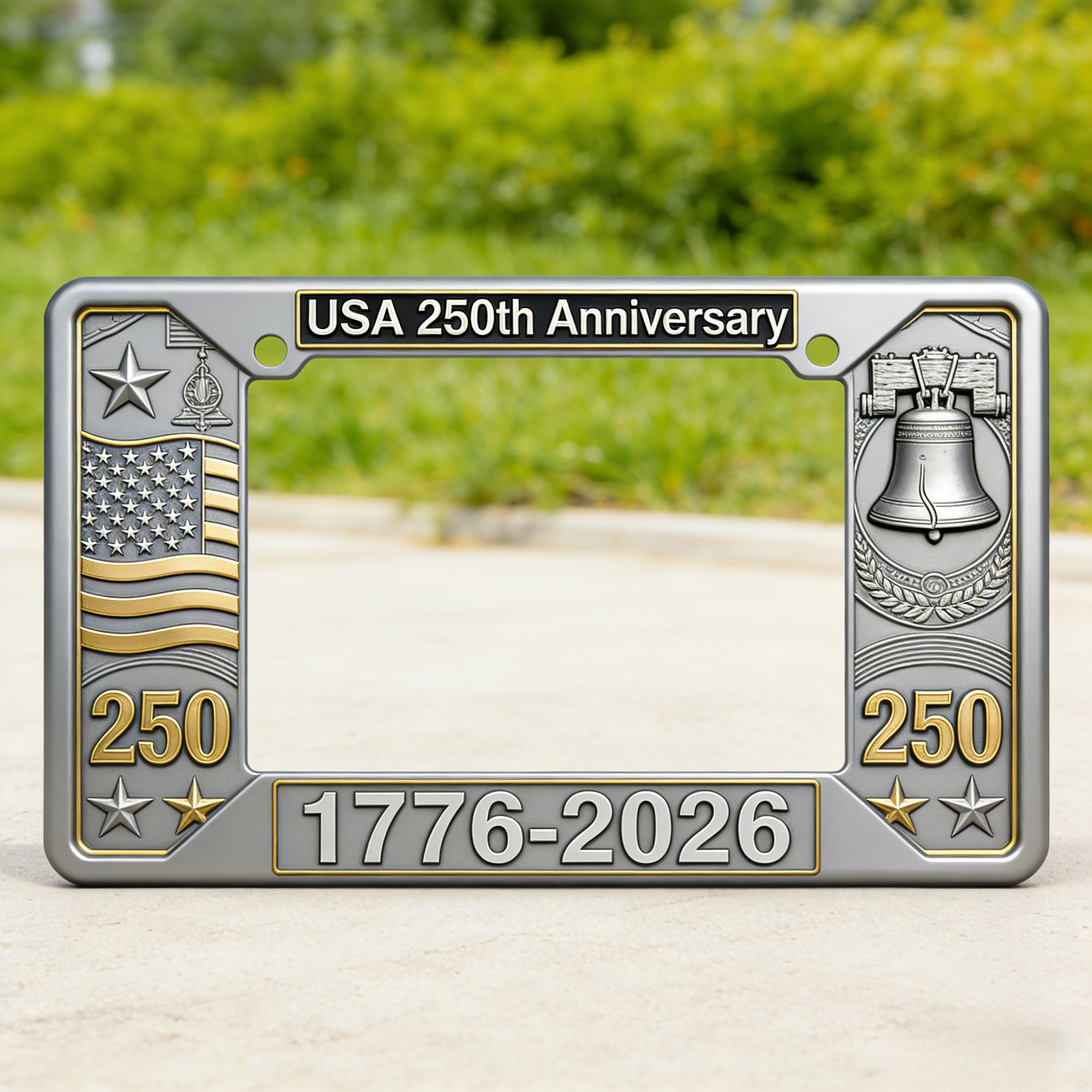 250th Anniversary License Plate Frame: Drive with Heritage & Style 🏁