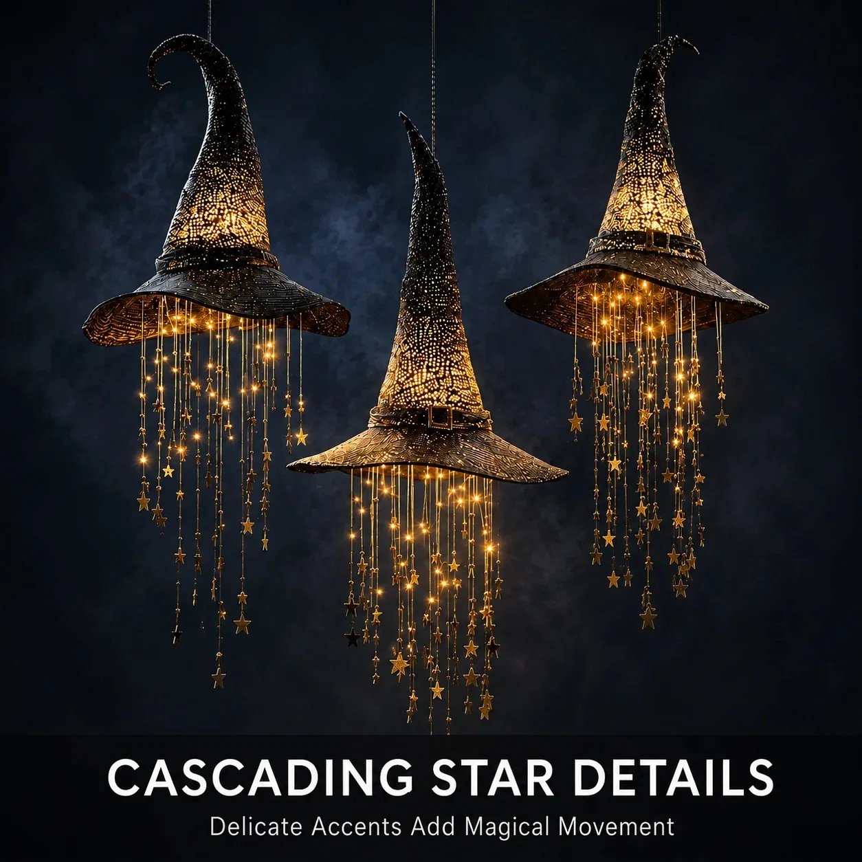 🔥LAST DAY | Early Bird 50% OFF ⏰🔮 Lighted Witch Hat Hanging Chime Where Halloween Magic Meets Enchanted Glow