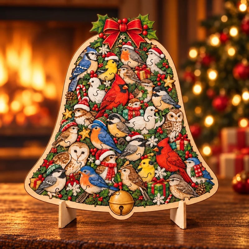 🔥 Best Seller | LAST DAY 50% OFF🎄Intricately crafted wooden Christmas puzzles as keepsakes – artistic, festive table decorations🧩