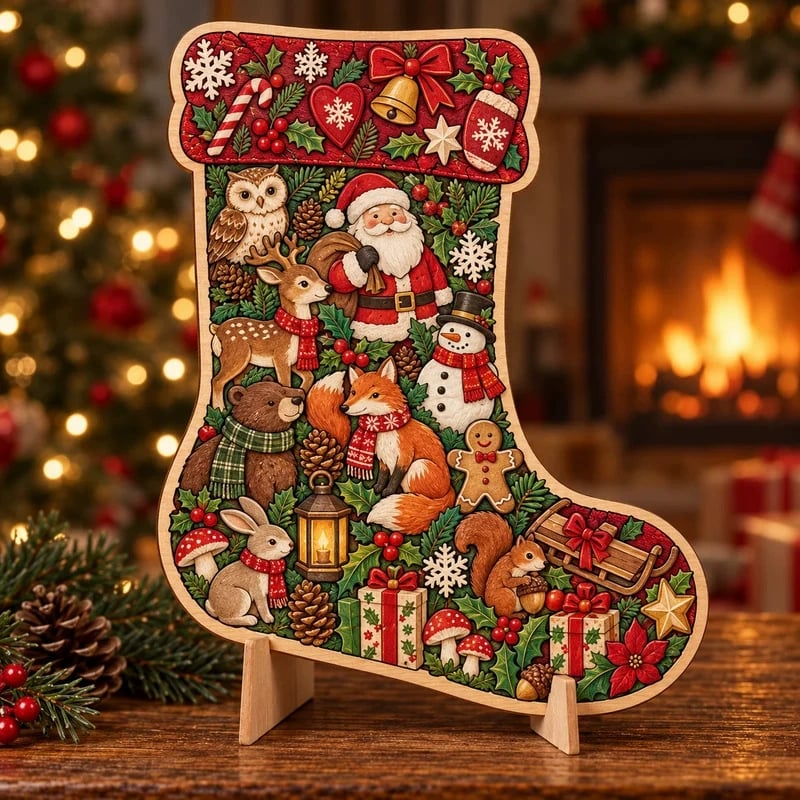 🔥 Best Seller | LAST DAY 50% OFF🎄Intricately crafted wooden Christmas puzzles as keepsakes – artistic, festive table decorations🧩