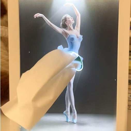 🔥Ballet Girl Tissue Box with Touch Light