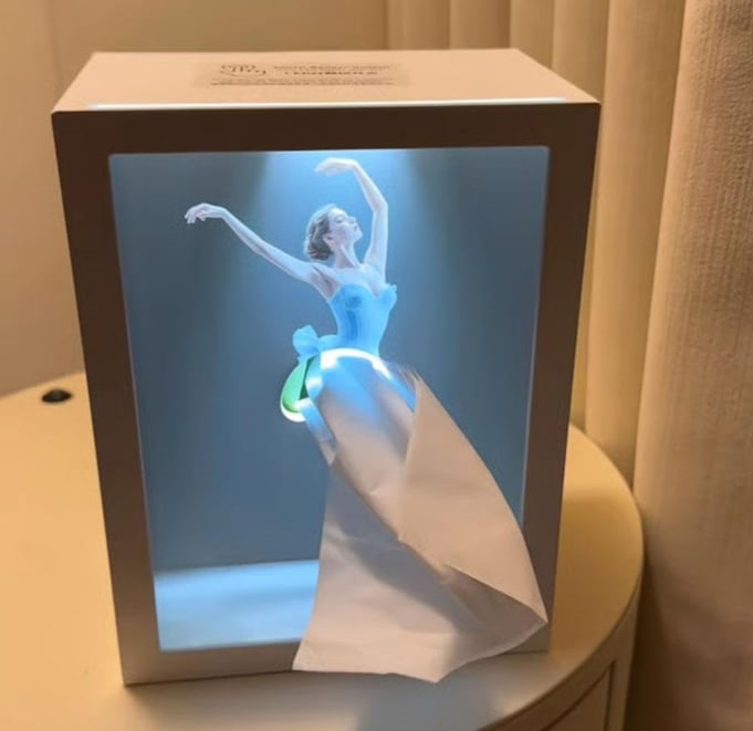 🔥Ballet Girl Tissue Box with Touch Light