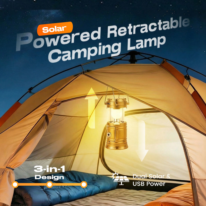 Solar Powered Retractable Camping Light