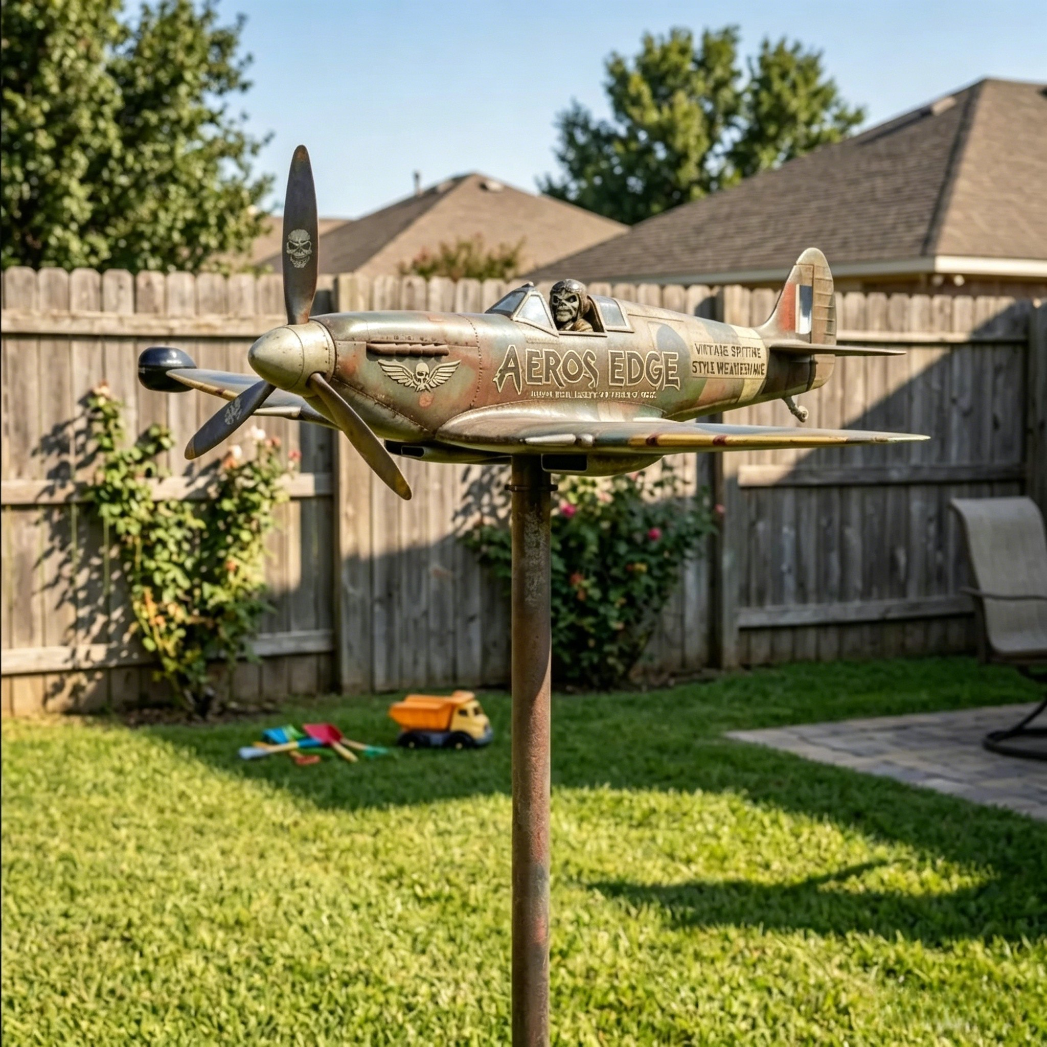 AEROS EDGE Vintage Spitfire Weathervane 🛩️⚡