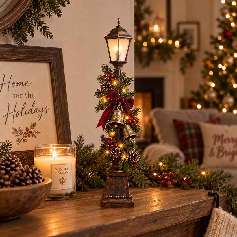 🏡2026 HOT SALE🥳50K+ SOLD!✨ 50% OFF! Faux Stone Garden Edging Border!🎄 Old Christmas Streetlight – Lighted Tabletop Holiday Decor