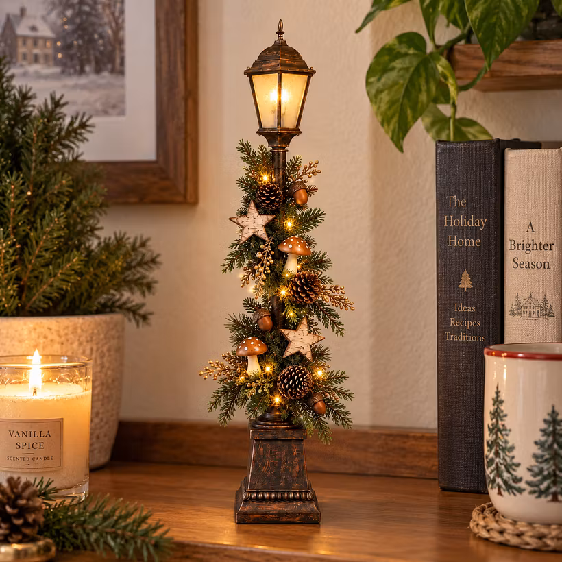 🏡2026 HOT SALE🥳50K+ SOLD!✨ 50% OFF! Faux Stone Garden Edging Border!🎄 Old Christmas Streetlight – Lighted Tabletop Holiday Decor