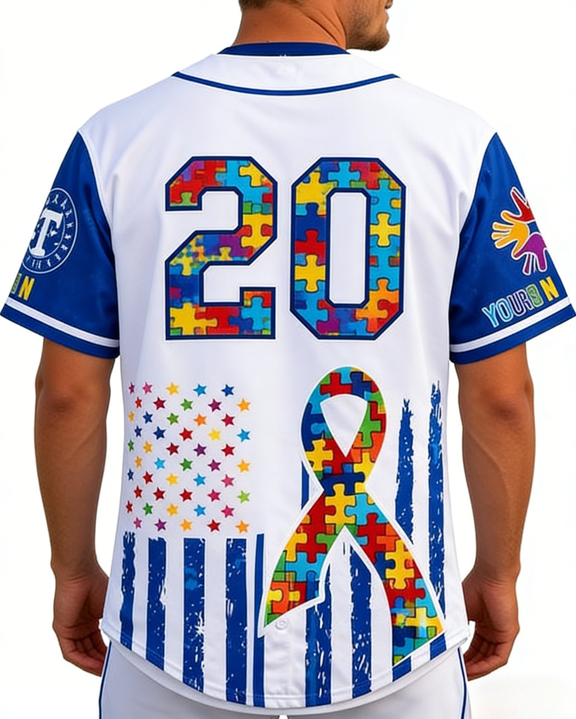 Texas Rangers 250th Anniversary Autism Awareness Premium Baseball Jersey 🧬🇺🇸