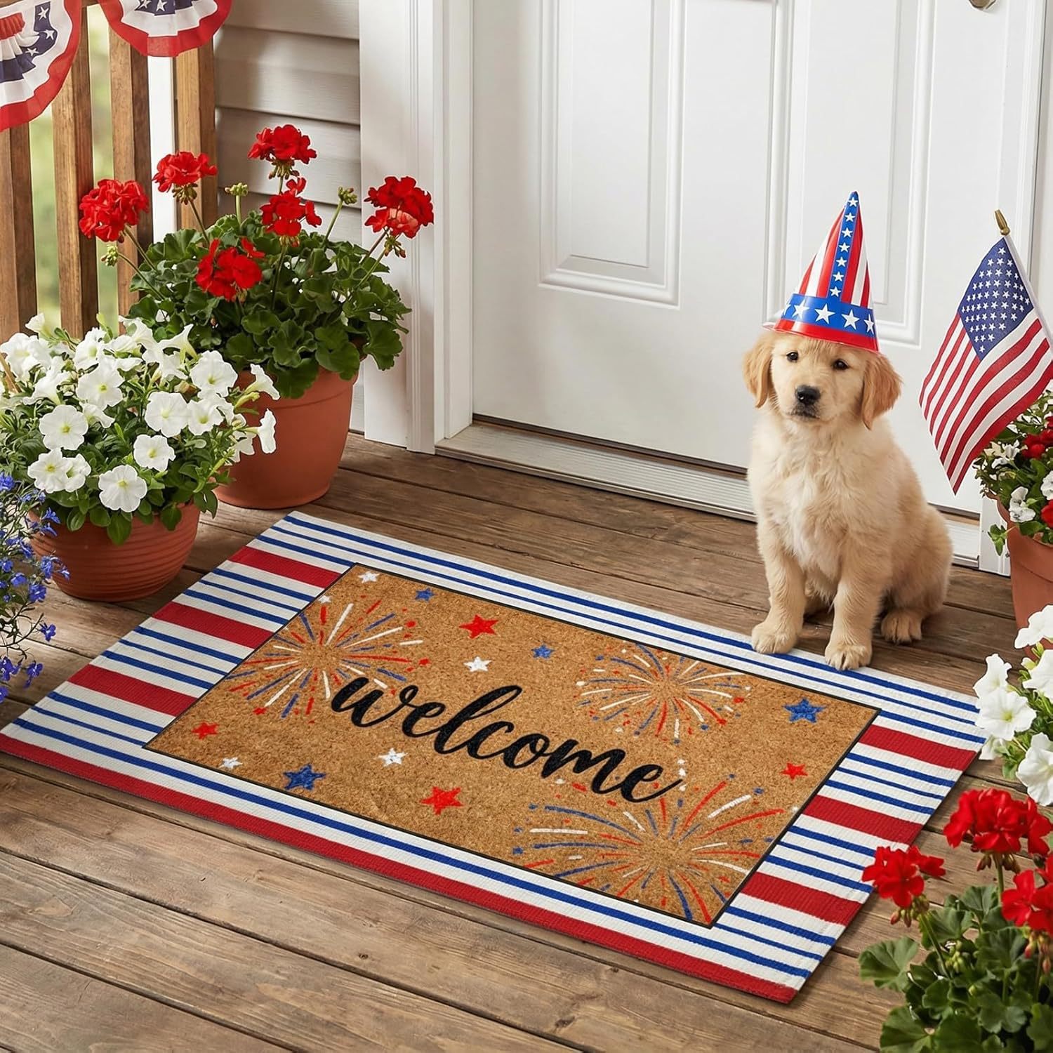 USA 250th Anniversary Patriotic Doormat ✨