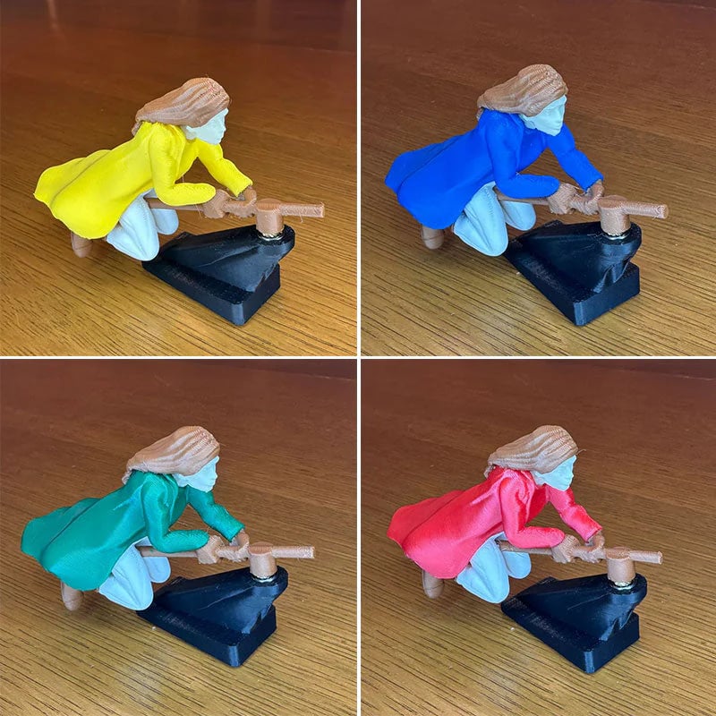 🔮🚗Witch and Wizard Broomstick Dashboard Drift Ornaments