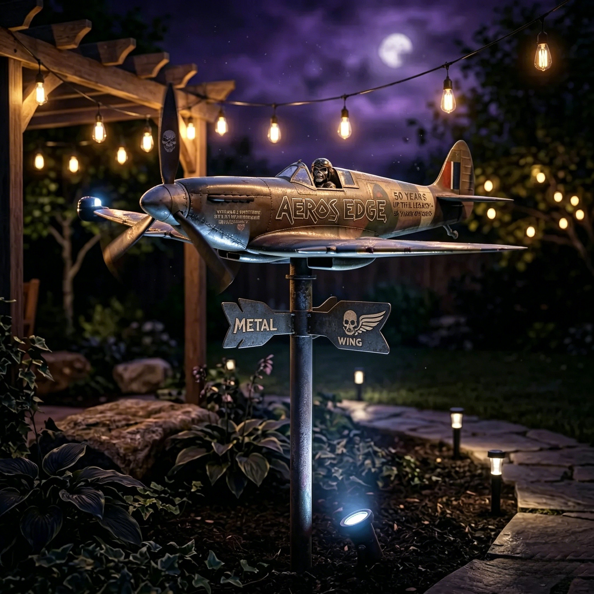 AEROS EDGE Vintage Spitfire Weathervane 🛩️⚡