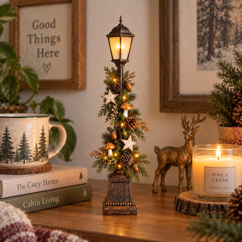 🏡2026 HOT SALE🥳50K+ SOLD!✨ 50% OFF! Faux Stone Garden Edging Border!🎄 Old Christmas Streetlight – Lighted Tabletop Holiday Decor