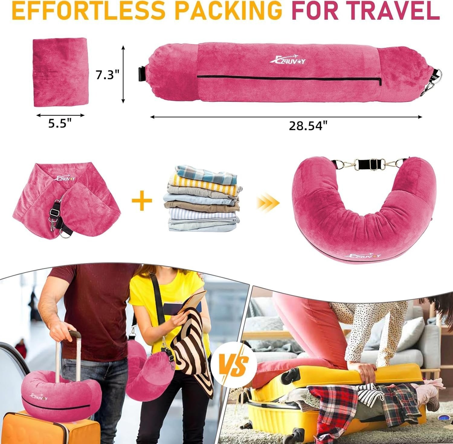 🏆Flash Sale⚡ 50K+ SOLD!💥Stuffable Travel Neck Pillow（Buy 1 get 1 free）