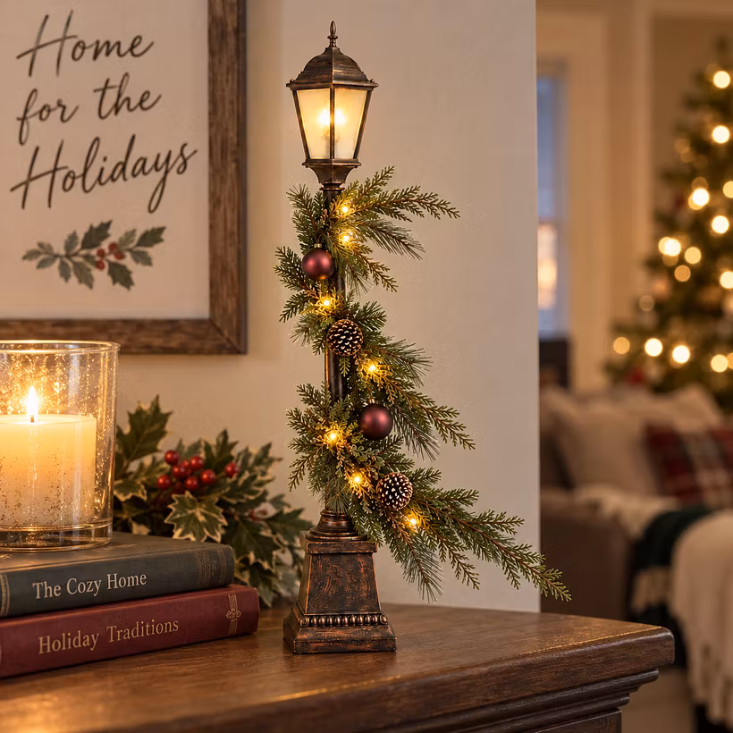 🏡2026 HOT SALE🥳50K+ SOLD!✨ 50% OFF! Faux Stone Garden Edging Border!🎄 Old Christmas Streetlight – Lighted Tabletop Holiday Decor