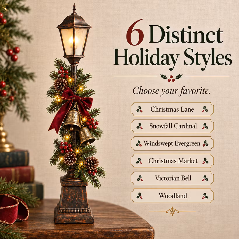 🏡2026 HOT SALE🥳50K+ SOLD!✨ 50% OFF! Faux Stone Garden Edging Border!🎄 Old Christmas Streetlight – Lighted Tabletop Holiday Decor