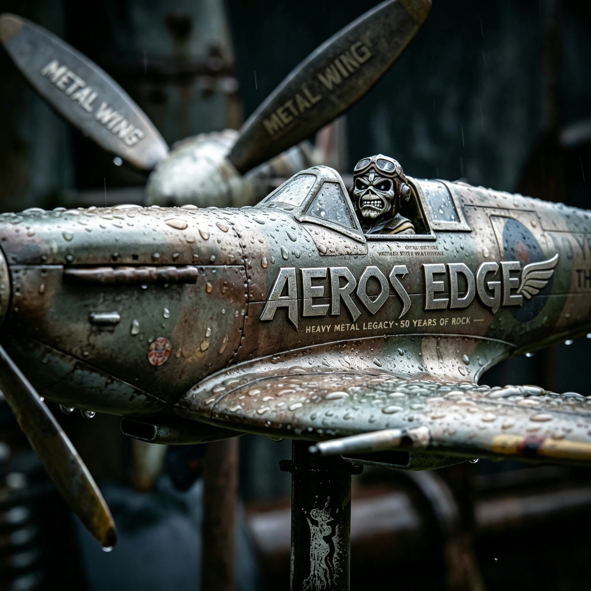 AEROS EDGE Vintage Spitfire Weathervane 🛩️⚡